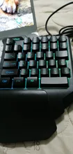 RedThunder teclado de juego de una sola mano RGB retroiluminado portátil Mini teclado de juegos control de juegos ergonómico para PC PS4 Xbox Gamer