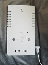 Reloj Digital de pared con botón táctil, pantalla de humedad y temperatura, Despertador con efecto espejo y luz LED, 6 pulgadas, puerto de salida USB, reloj de mesa