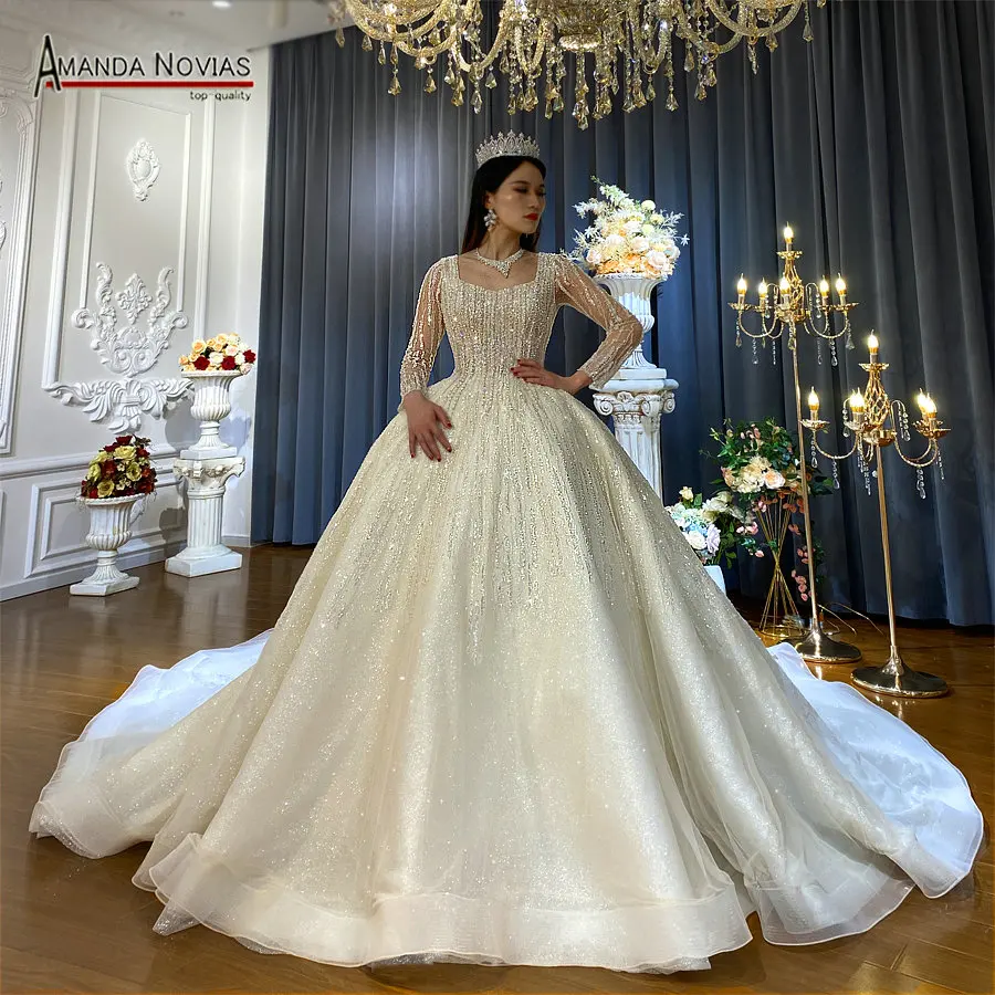 Свадебное платье с бисером Amanda Novias новая коллекция 2021 | Свадьбы и торжества