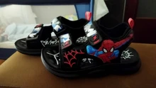 Sandalias de verano para niños, zapatos de playa, dibujo de Spider-Man, suaves