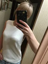 Woman Shirt Gilet Knitted-Vests Solid-Tank Summer Knit Fashion Sleeveless Top-O-Neck