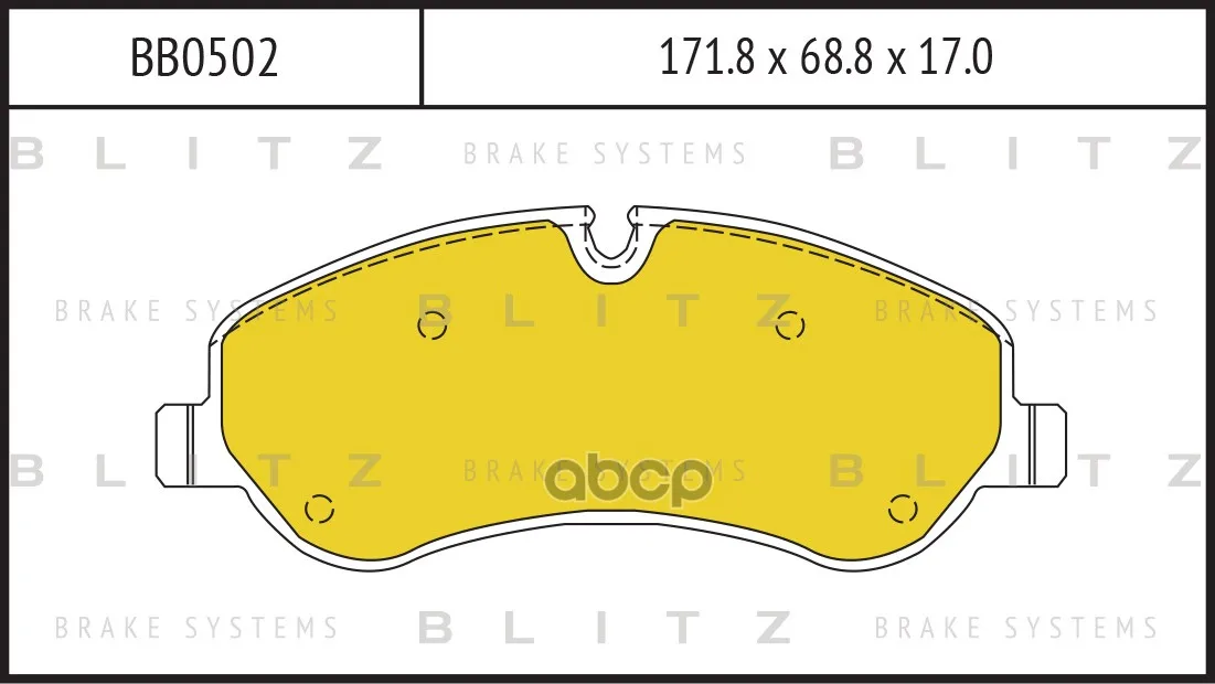 Колодки Тормозные Дисковые Blitz арт. BB0502