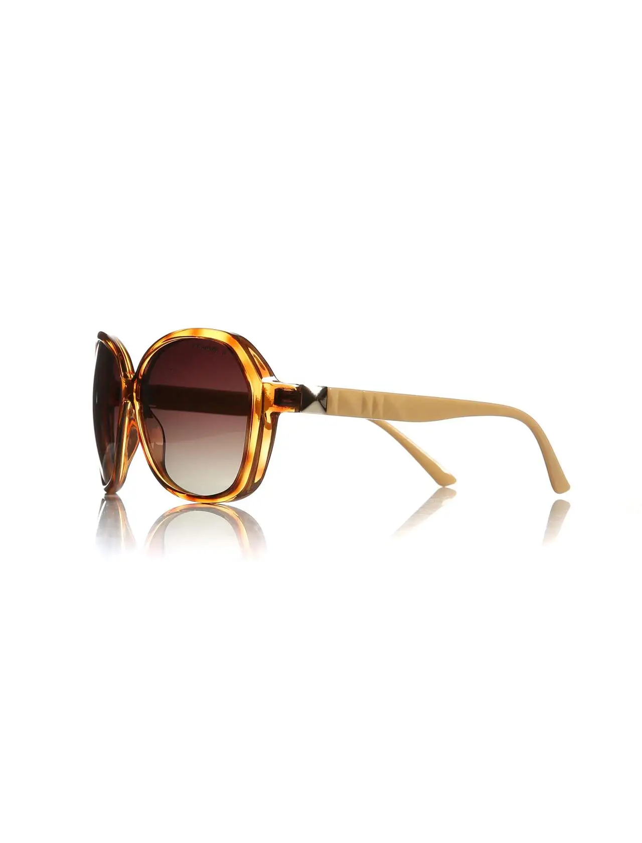 

Women's sunglasses anb 85 00 bone Brown organic rectangle rectangular 61-14-130 annabella