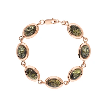 

Silver Bracelet with amber sunlight