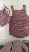 Conjunto de 2 uds. De ropa de punto para bebé, Pelele de algodón con botón en la entrepierna, mono de una pieza + sombreros para niño pequeño, trajes para niño y niña
