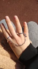 Anillos Pop Punk para hombre y mujer, cadena ajustable multicapa, cuatro anillos abiertos para dedos, de aleación, giratorios, regalo de fiesta