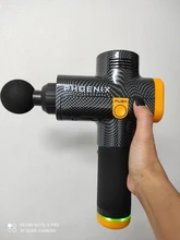 Phoenix-pistola de masaje de percusión a2, masajeador corporal eléctrico negro, terapia con 4 cabezales, MG55008