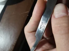 Vetus-Pinzas profesionales para pestañas, de acero inoxidable, antiestáticas, para extensión de pestañas postizas