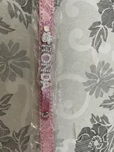 Personalized Dog Collar Leather Rhinestone Bling Charms Custom Pet Dogs Cat Name