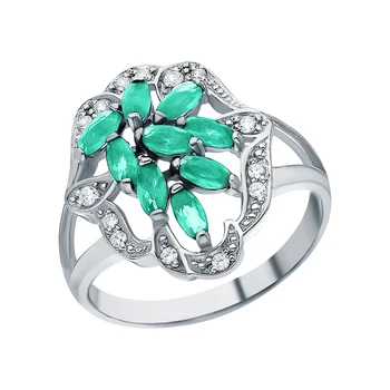 

Silver ring with cubic zirconia sunlight sample 925