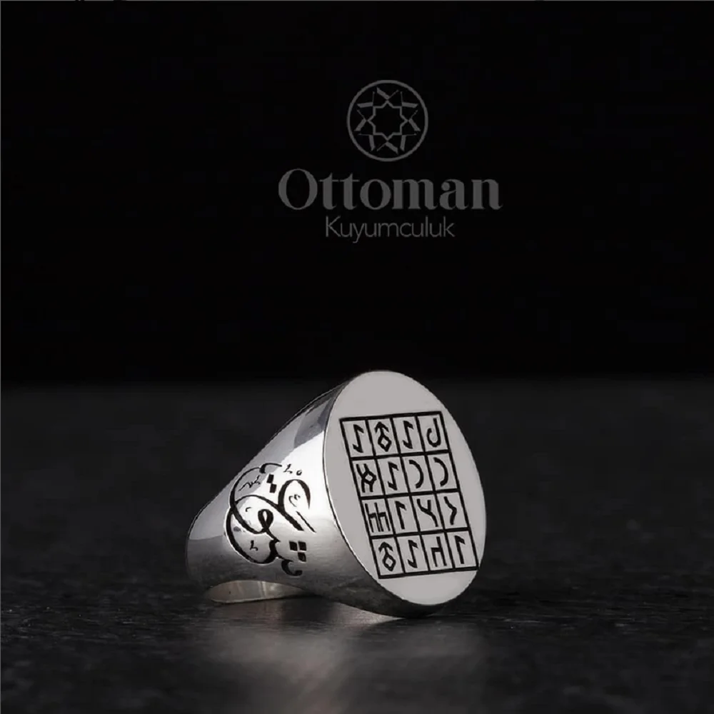 

Name Silver Men's Ring Islamic gift ring muslim gift ring ring men's ring for men Name and Number Rings Silver Men's Ring
