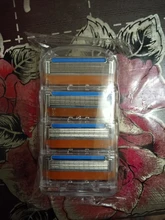 4 unids/pack profesional de 5 capas de hojas de afeitar Compatible para los hombres cara cuidado o Mache 3