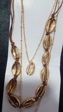 Tocona-collar con colgante de concha de verano para mujeres, cadena de oro para mujeres, Gargantilla ajustable, accesorios de playa, B07303