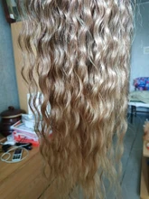 Ídolo de moda suelta el pelo de la onda profunda mechones extensiones de cabello Ombre mechones 28-32 pulgadas 120g Super largo pelo sintético del pelo rizado del pelo de la onda