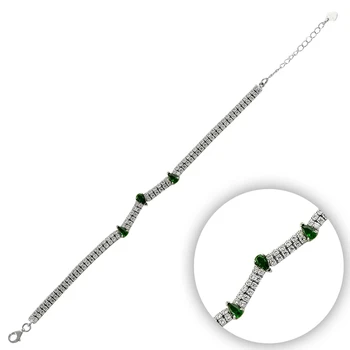 

KUTAYDAN 925 Sterling Silver Zircon Stone Bracelet