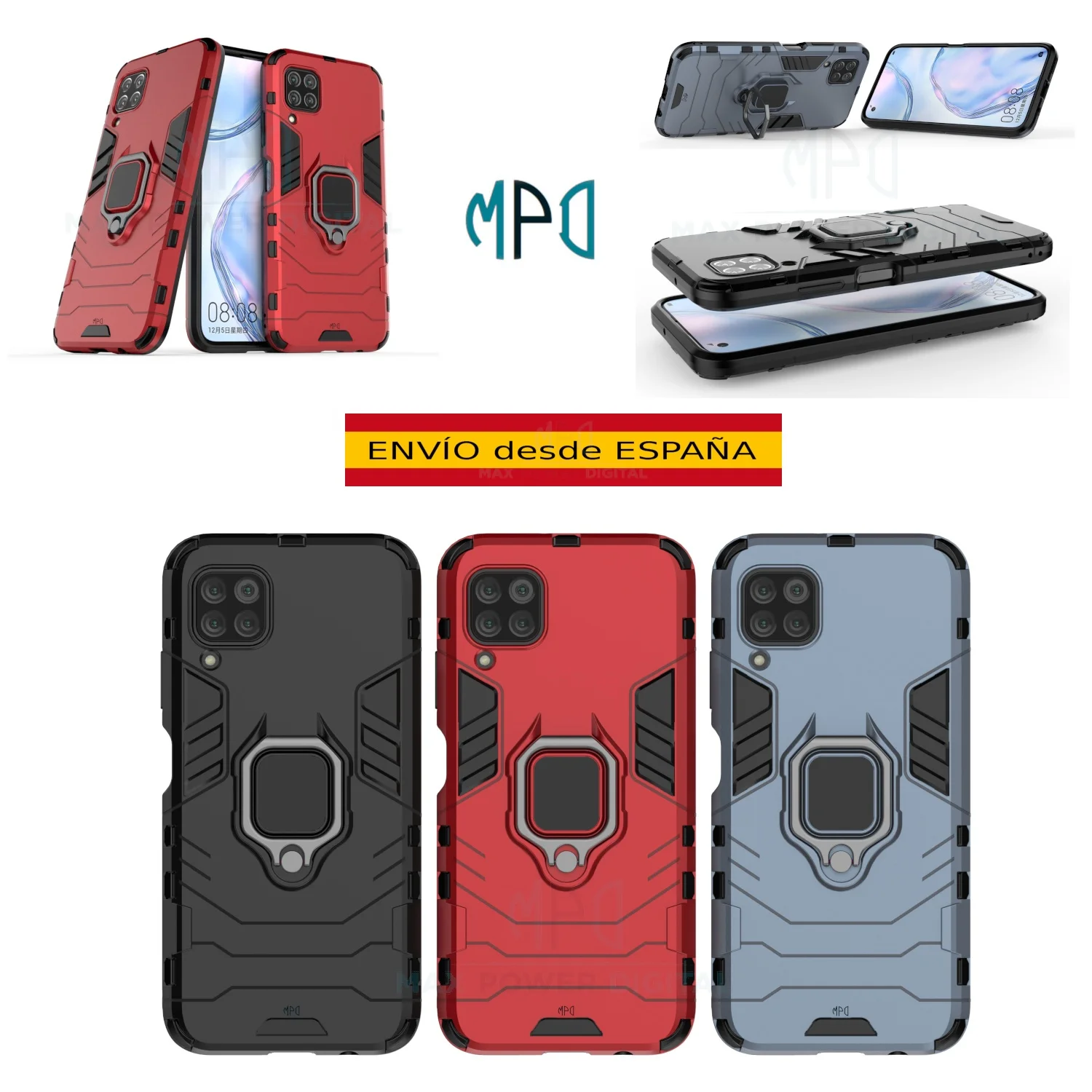 Carcasa Original Huawei P40 Lite Rígida Ultra-fina, Finition Mate - Negro - Spain