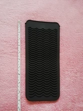 Herramienta de Peinado para rizar el pelo, plancha multifunción antideslizante, plana, de silicona, resistente al calor, estera de viaje, bolsa