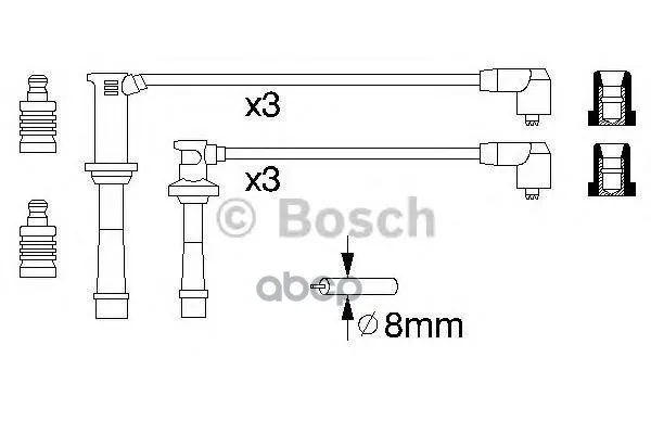 Комплект Проводов Зажигания Mazda 323 F V 94-98, 626 Iv Hatchback 91-97 К-Кт Проводов Bosch арт. 0986356966