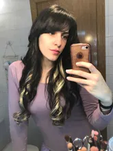 SHANGKE-extensiones de cabello sintético con Halo, sin Clip, pelo falso secreto oculto, Natural, fibra sintética, ondulado