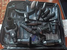 Pistola de masaje eléctrica LCD para adelgazar músculos, relajación para cuello, parte trasera del pie, pierna, hombros, pistola de masaje de percusión