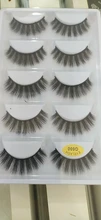 Pestañas postizas 3D de visón gruesas, 5 pares, maquillaje, pestañas llamativas, volumen Natural, suaves, g800