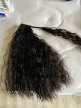 Vigorous-extensiones de cabello sintético con pinza, cabello sintético con cola de caballo ondulada, color marrón degradado