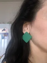CWEEL-pendientes negros para mujer, aretes bohemios de geometría azul, joyería de moda, redondos de acrílico, aretes de boda bohemios