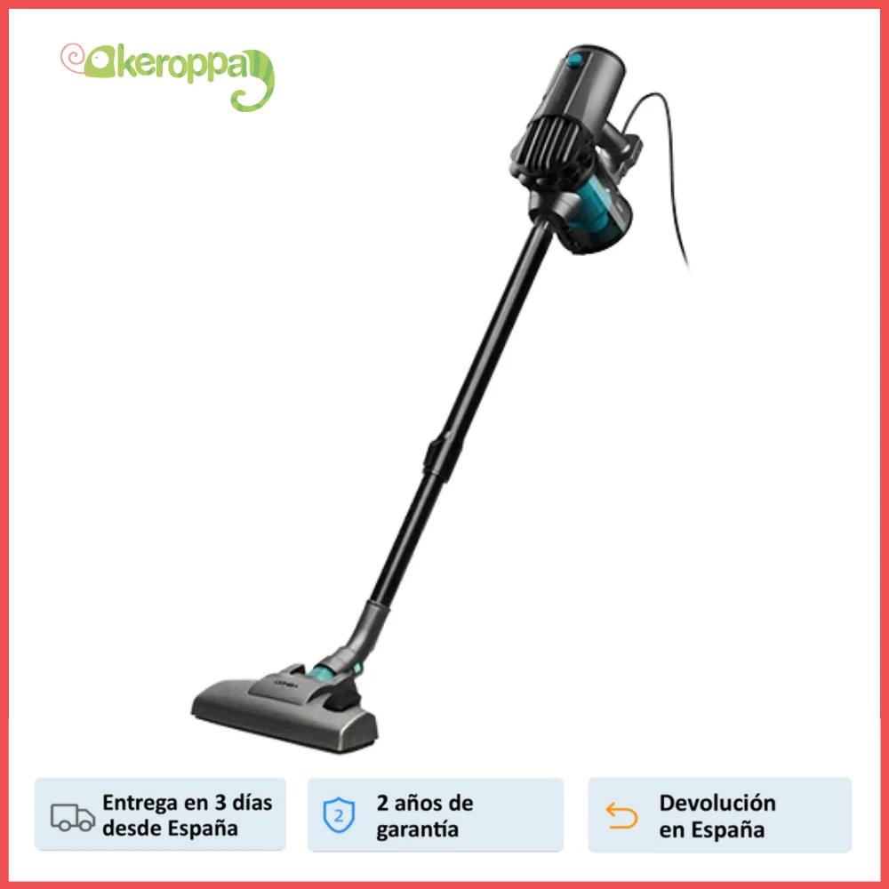 Cecotec, vertical vacuum cleaner Conga ThunderBrush 520, various colors,  cyclonic technology, 180 °, large capacity, cleaning apparatus, vacuum