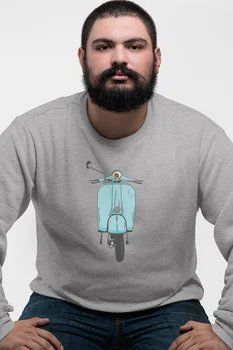 

Angemiel Wear Blue Motorcycle Gray Gray Men 'S Sweatshirt