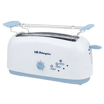 

Bread toaster orbegozo to 4510 - 1400w - 2 long slots-thermostat-func. Defrosting-tray picks