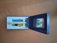 Afeitadora de seguridad para hombre, afeitadora Manual tradicional de doble filo cromado, afeitadora de seguridad + 1 hoja + 1 Estuche De Viaje profesional para el cuidado del cabello y la barba