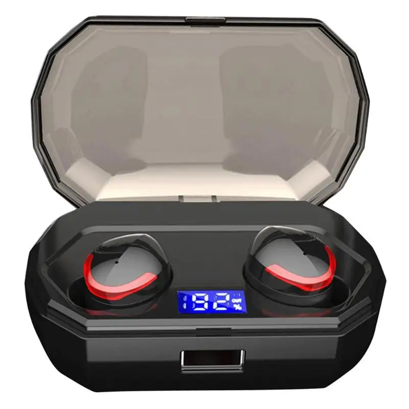 30PCS TWS R10 Bluetooth 5.0 Wireless Earphones LED Display Headsets HiFi Sport Earbuds with Digital Charging Case