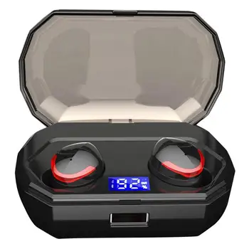 

TWS R10 Bluetooth 5.0 Wireless Earphones LED Display Headsets HiFi Sport Earbuds with Digital Charging Case