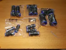 Accesorios Neumáticos conector de plástico PU, tubo de manguera de aire y agua, empuje hacia dentro, conexión rápida de Gas recta, 4mm, 6mm, 8mm, 10mm