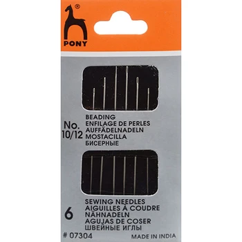 

07304 needles for beads No. 10/12 pack/6 pcs, Pony