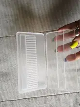 Caja de almacenamiento con ranuras de plástico para limas de uñas, accesorios de manicura con soporte transparente acrílico, 20 unidades