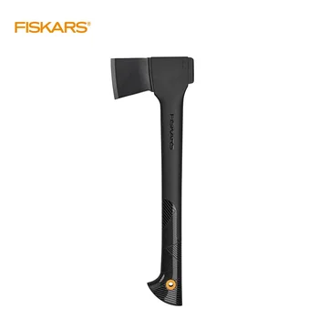 

Fiskars-Axe slit A10 Size S, Ultra sharp, Axe handheld for Camping and firewood, includes stand case for Axe, 1051085