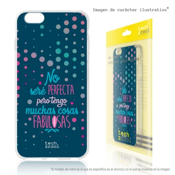 

FunnyTech®Silicone Case for Samsung Galaxy J6 plus/J6 + L Phrase "I Won 'T be perfect" blue background