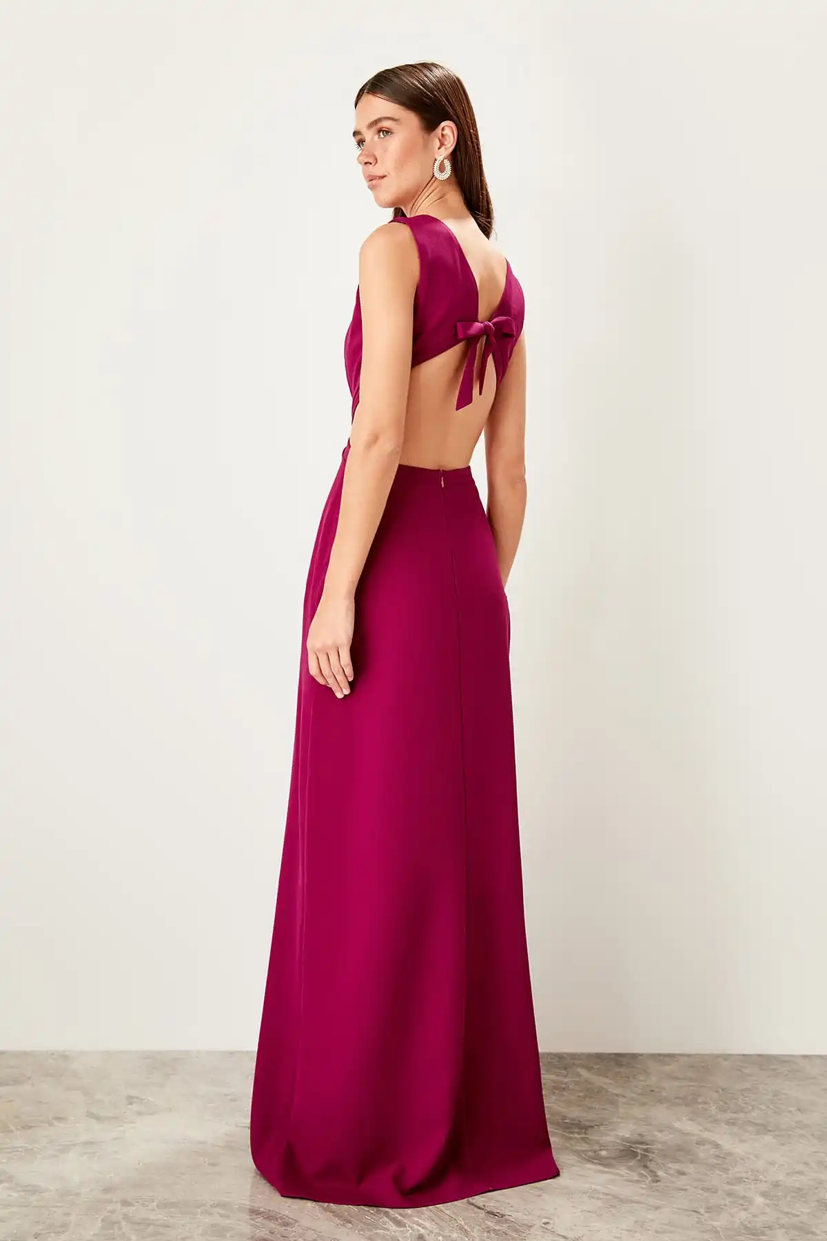 Trendyol Low-Cut Evening Dress TPRSS19FZ0382 | Свадьбы и торжества