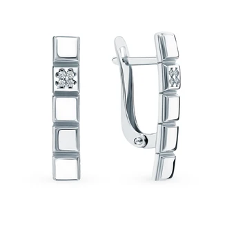 

Silver earrings with cubic zirconia sunlight sample 925