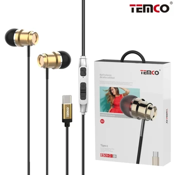 

Metal in-ear headphones Type-C helmets for mobile and computer