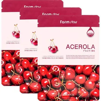 

Fabric mask farmstay visible difference mask sheet acerola 23 ML 3 PCs