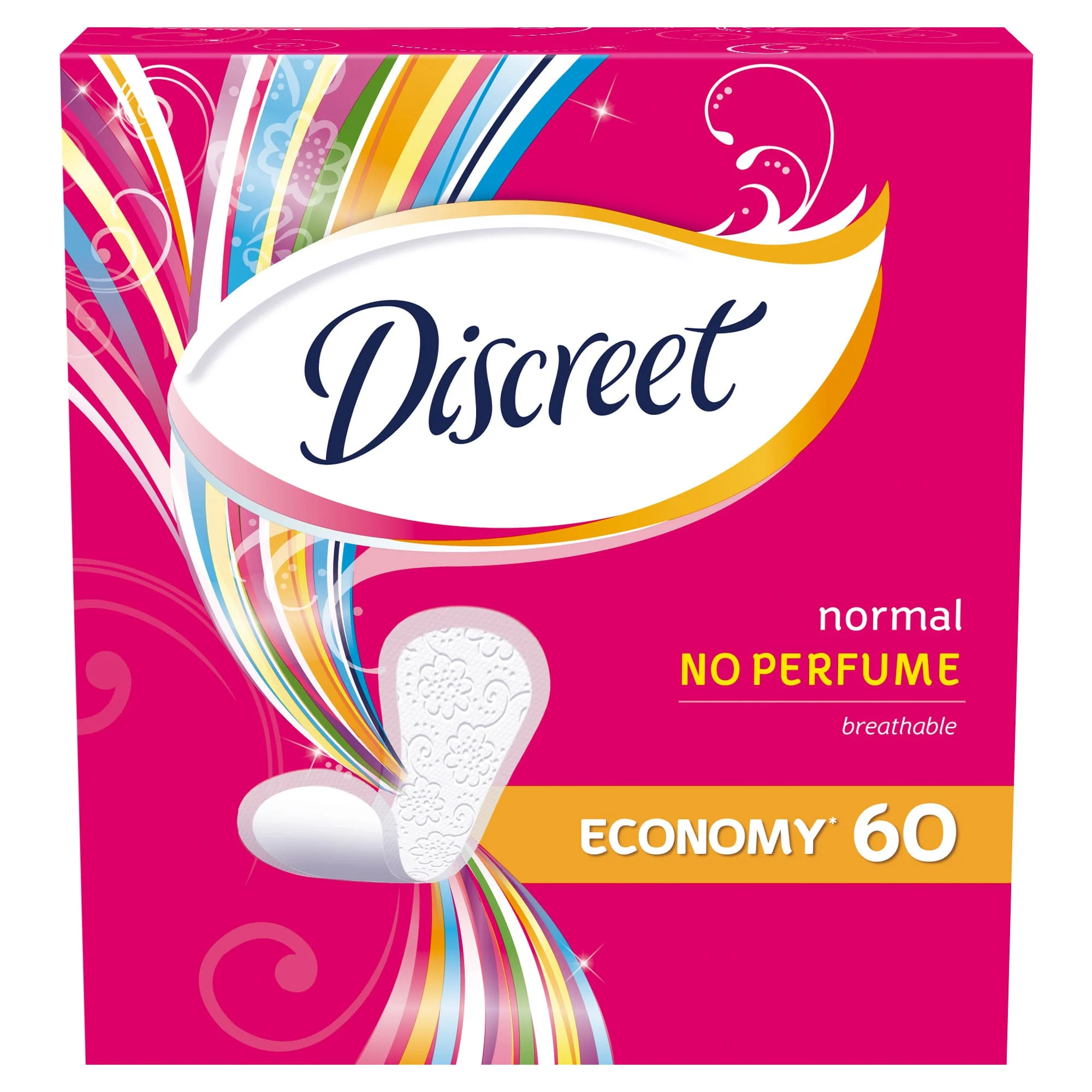 Женские ежедневные прокладки DISCREET Normal Multiform, 60 шт