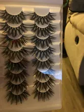 5/8/12 pares 3D pelo de visón pestañas falsas hecho a mano pestaña larga Natural Wispy pestañas tupidas reutilizable extensión de pestañas postizas