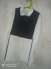 Shirt Costume Blouse Long-Tops Two-Piece-Set Loose White Little-Girls Korean Fashion