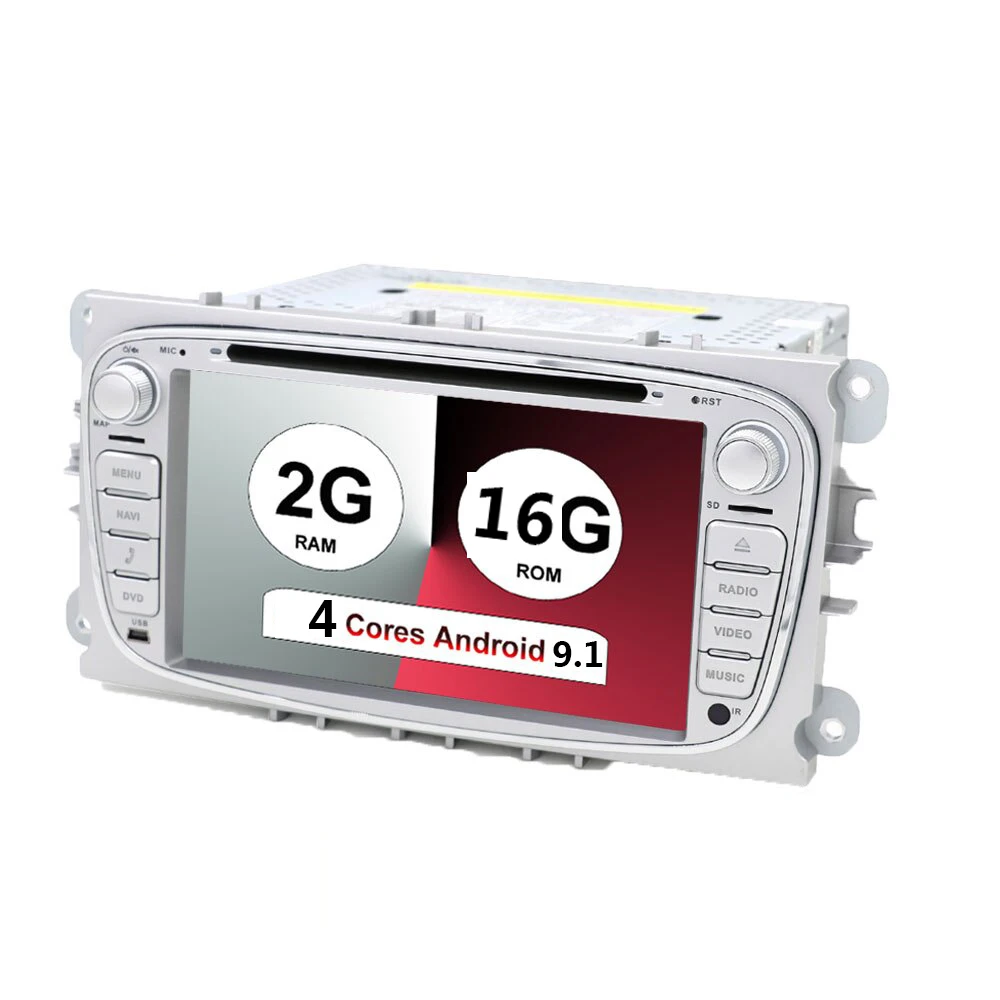 

2 Din Car Multimedia 7" Android 9.1 2G RAM Autoradio DVD Radio Player Radio for Ford Focus Mondeo C-MAX S-MAX Galaxy II