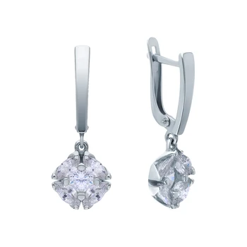 

Silver earrings with cubic zirconia sunlight sample 925