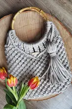 Asas redondas De bambú De 13cm/15cm para bolso, accesorio Vintage hecho a mano De madera, para bolsos