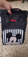 Bolsa de pañales con USB de Disney, mochila momia de maternidad/bolsa de pañales para bebé, bolso de viaje de Mickey Mouse, bolsa para cuidado del bebé, bolsa húmeda