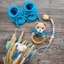 Chupete de bebé Clip cadena cuentas de madera Dummy Clip Chupetas chupete mordedor Clip Correa soporte para pezones cuerda Anti-caída